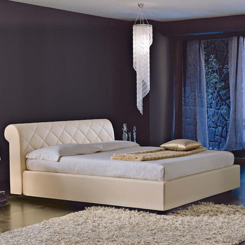 Letto Matrimoniale Imbottito Ariel - Design Moderno Elegante