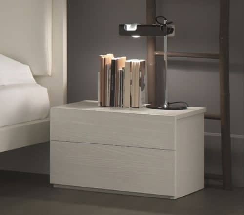Way - Comodino moderno 2 cassetti L 38,5 o L 57 cm MARONESE ACF