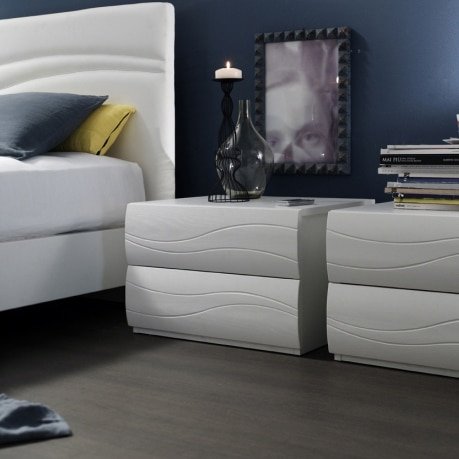City - Comodino moderno 2 cassetti L 57 cm MARONESE ACF