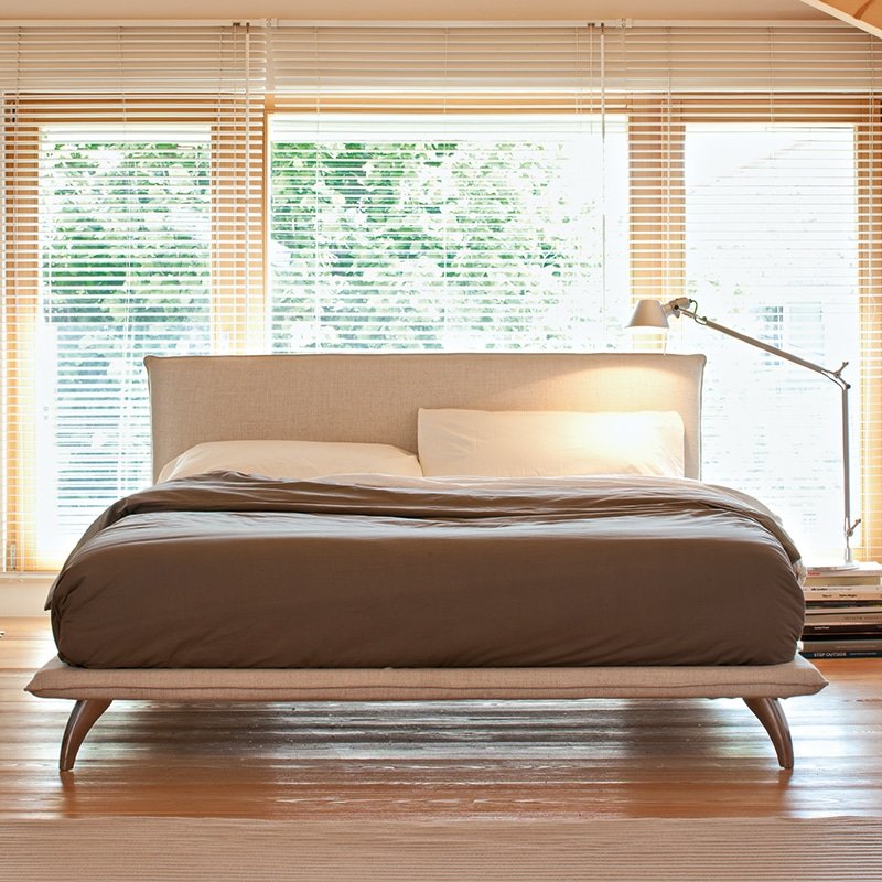 Monet - Letto Matrimoniale Moderno Imbottito Design Minimal