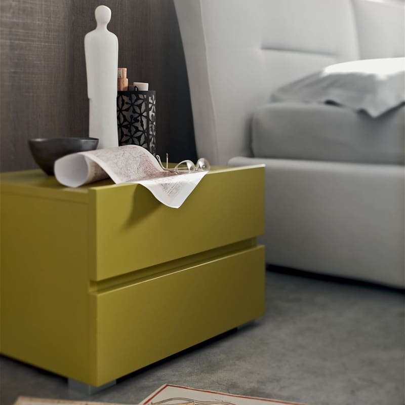 Comodino Moderno Maronese Beta - 2 Cassetti Design Made in Italy