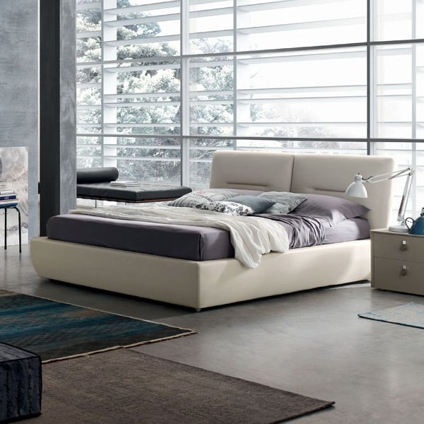Elio - Letto matrimoniale moderno imbottito MARONESE ACF