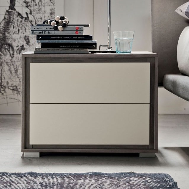 Grip - Comodino Moderno 2 Cassetti Maronese ACF - Design Italiano