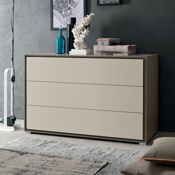 Comò Moderno Maronese Grip - 3 Cassetti Design Italiano