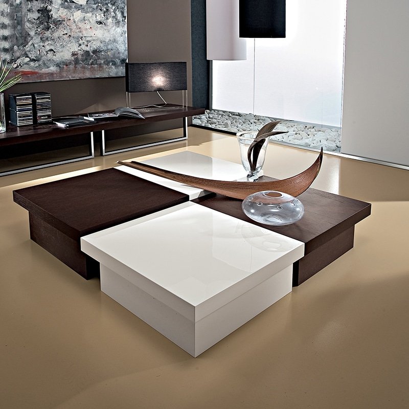 Tavolino Contenitore Quadrato Asia La Primavera - Design Salvaspazio