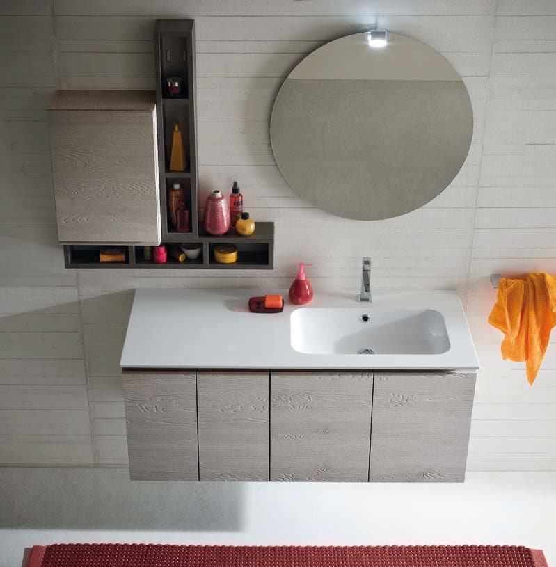 CL010 - Mobile arredo bagno design L.120,5 cm COMPAB