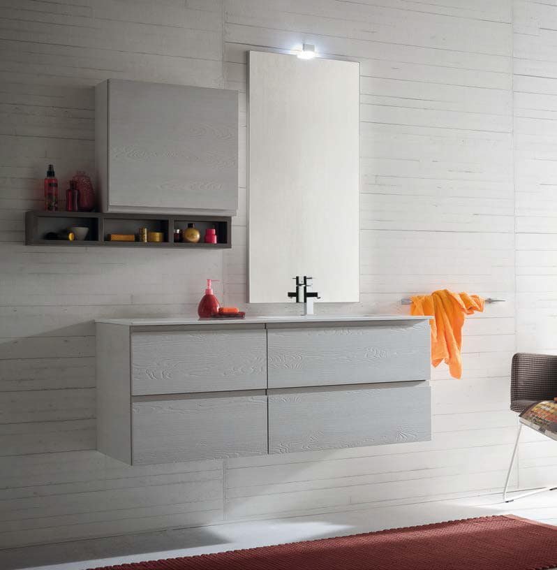 COMPAB CL011 Mobile Bagno Design Moderno L.120,5 cm Personalizzabile