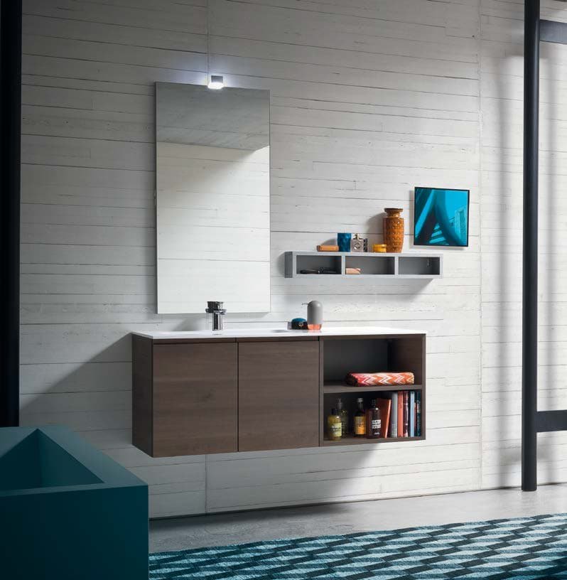 COMPAB CL013 Mobile bagno design L.120,5 cm con piano integrato