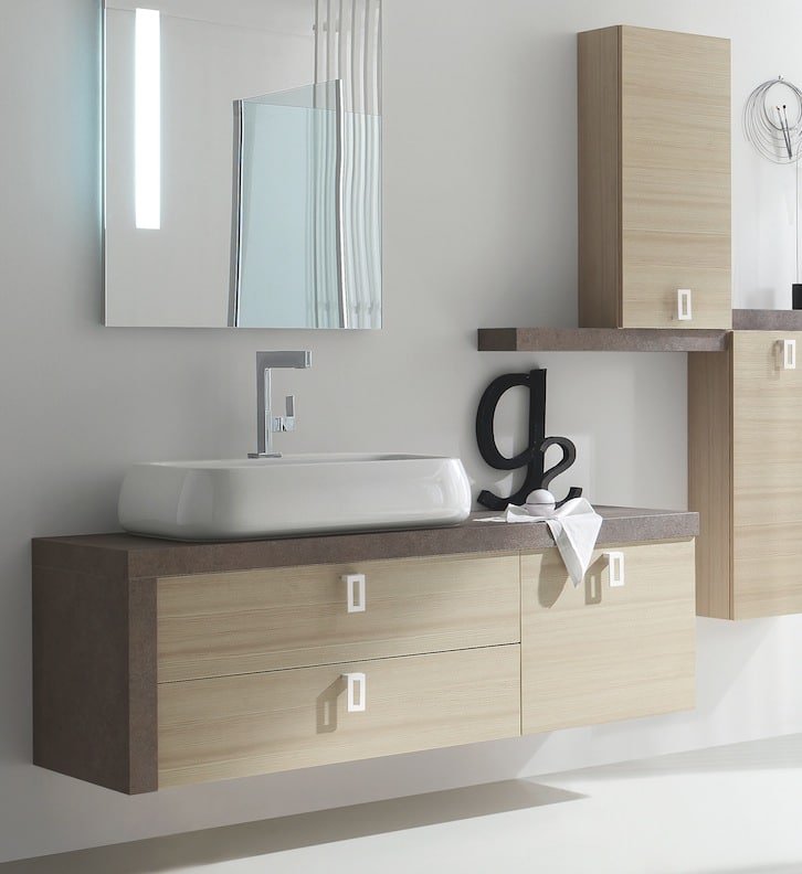 B201 Y12 – Mobile arredo bagno design L.141 cm personalizzabile COMPAB