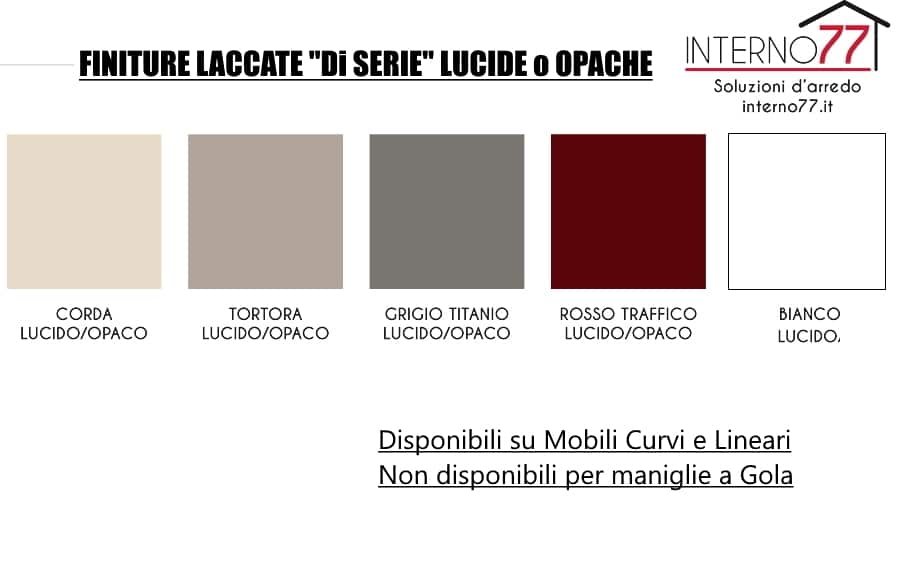 Mobile bagno sospeso 120 cm Compab - Campionario finiture laccate