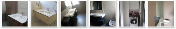Mobile bagno design curvo - foto clienti Interno77