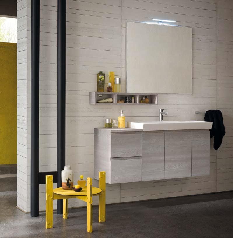 CL004 - Mobile arredo bagno design L.121 cm personalizzabile COMPAB