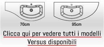 Mobile bagno design curvo - lavabo Versus Compab