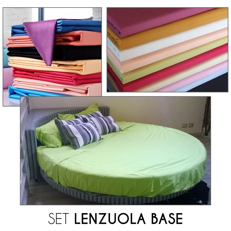Lenzuola Letto Rotondo Base - Cotone Premium Made in Italy