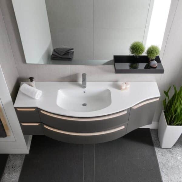 Mobile da Bagno curvo stondato by Compab