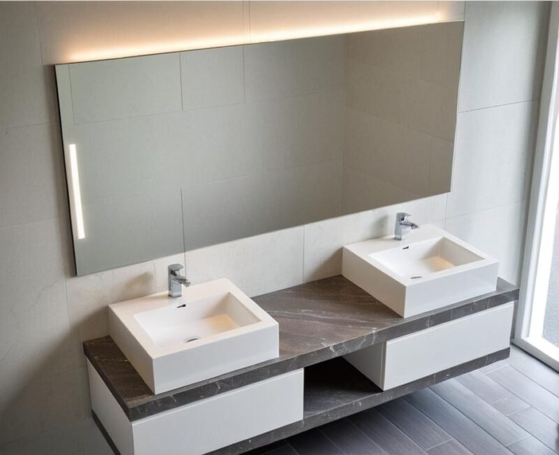 Mobile Bagno Doppio Lavabo Moderno EL18 Compab - Design Personalizzabi