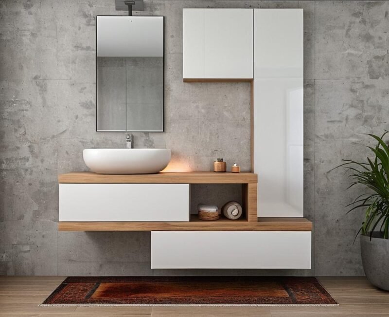 Compab B201 84 Mobile arredo bagno design L.165 cm