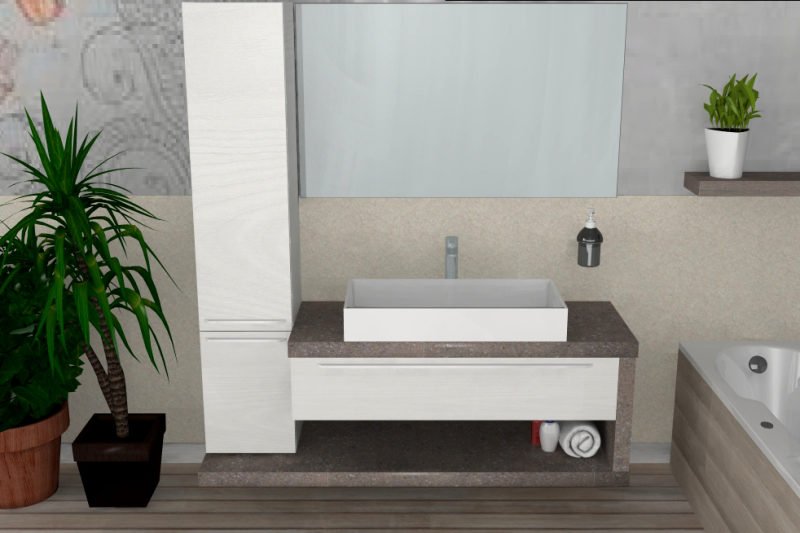 Compab B201 83 Mobile bagno arredo design L.146 cm