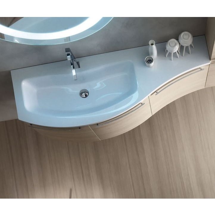 Esempio di misurazione per mobile da bagno curvo