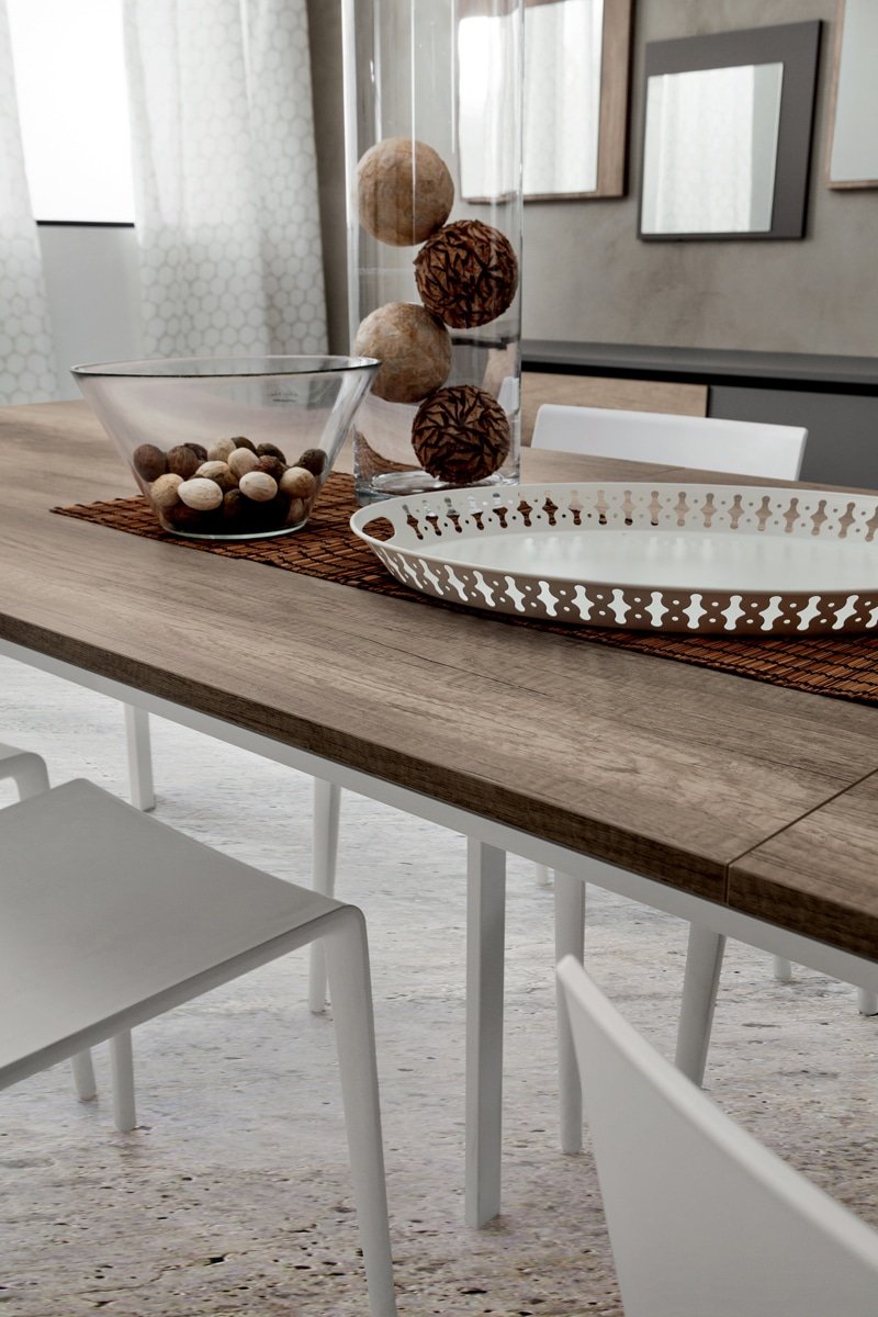 Mario Super - Tavolo allungabile per cucina o soggiorno moderno