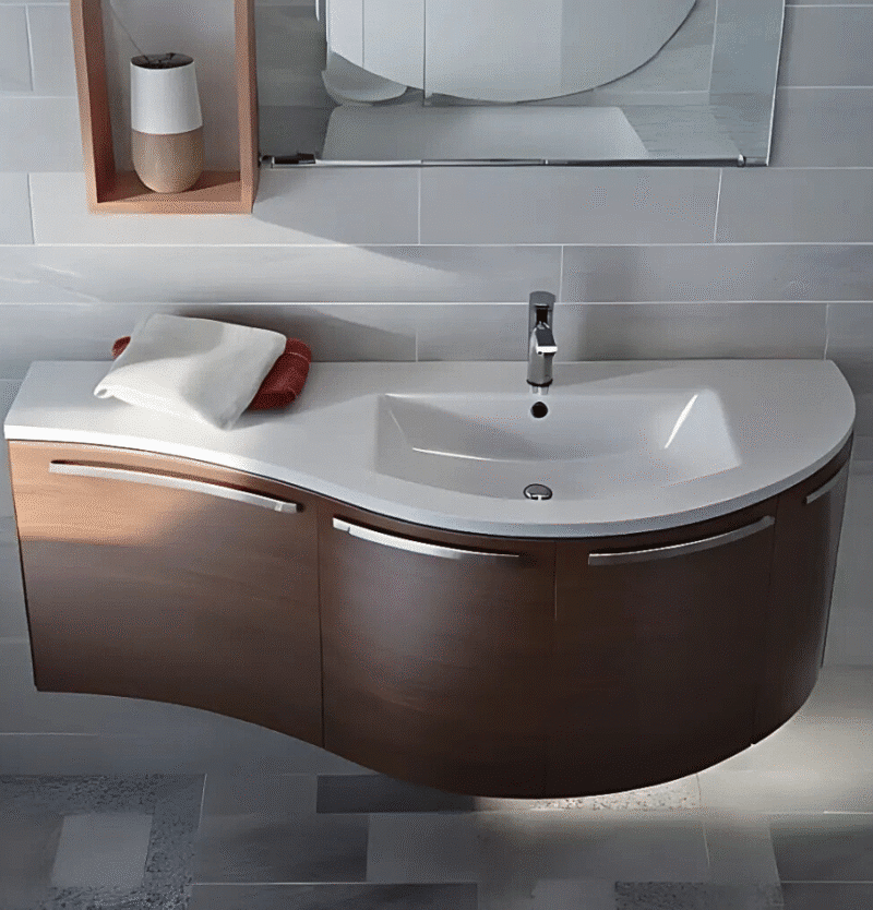 Mobile Bagno Curvo Design ELY W702 ARCOM - Moderno Italiano