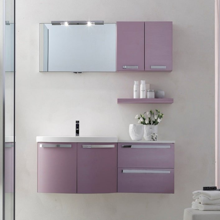 Mobile Bagno Design Curvo LY11 ARCOM - L.120 cm Moderno