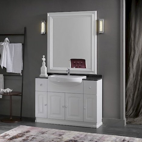 Acanthis AC15b - Mobile luxury arredo bagno L 122 x P 38 cm personalizzabile COMPAB