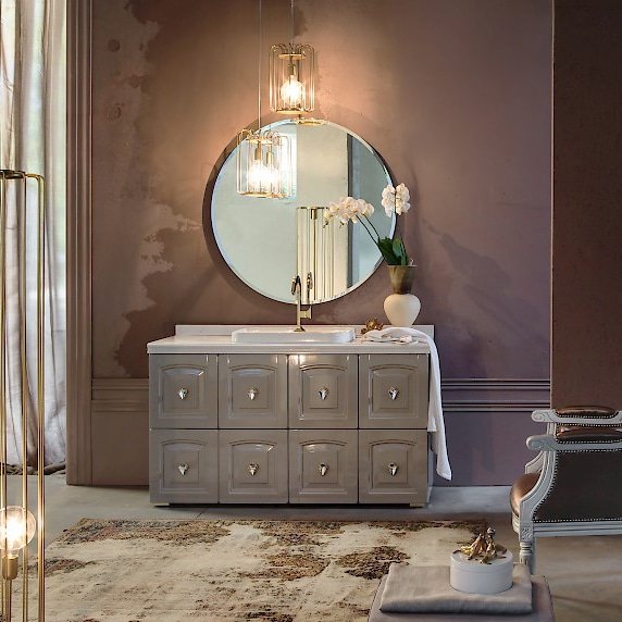 Acanthis AC12 - Mobile luxury arredo bagno L143 x P 51,5 cm personalizzabile COMPAB