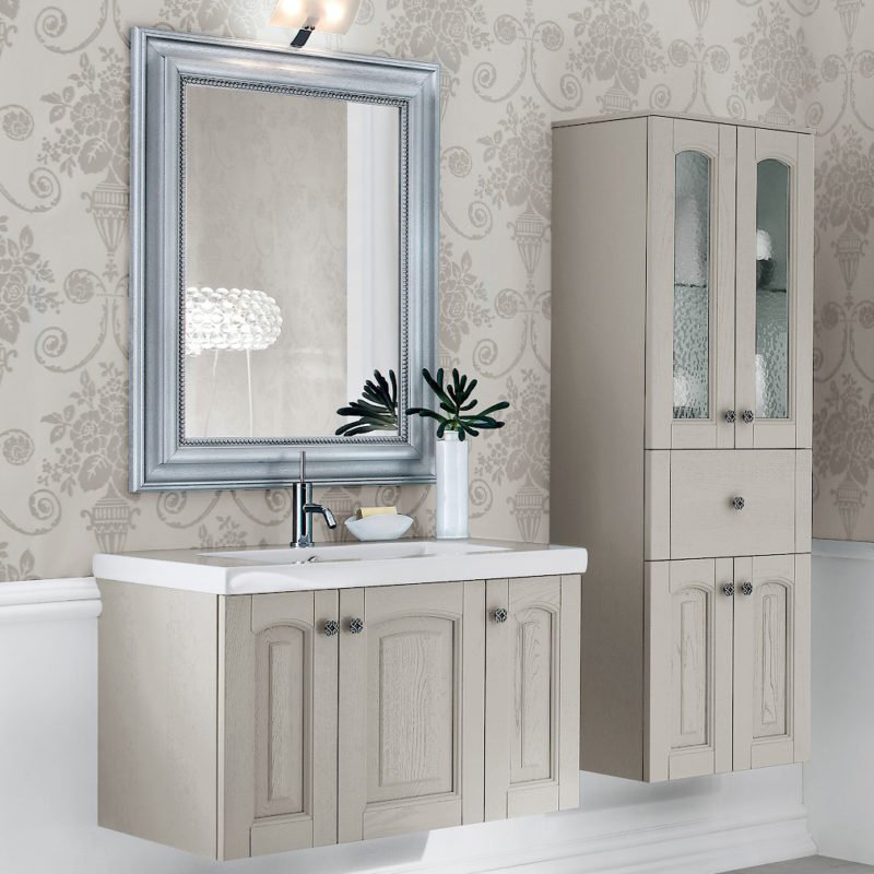 Acanthis AC23 - Mobile luxury arredo bagno L 86,5+50 x P 51,5/38 cm personalizzabile COMPAB