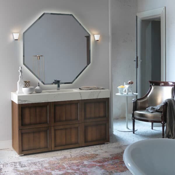 Diamante DM16 - Mobile luxury arredo bagno L 151 x P 51 cm personalizzabile COMPAB