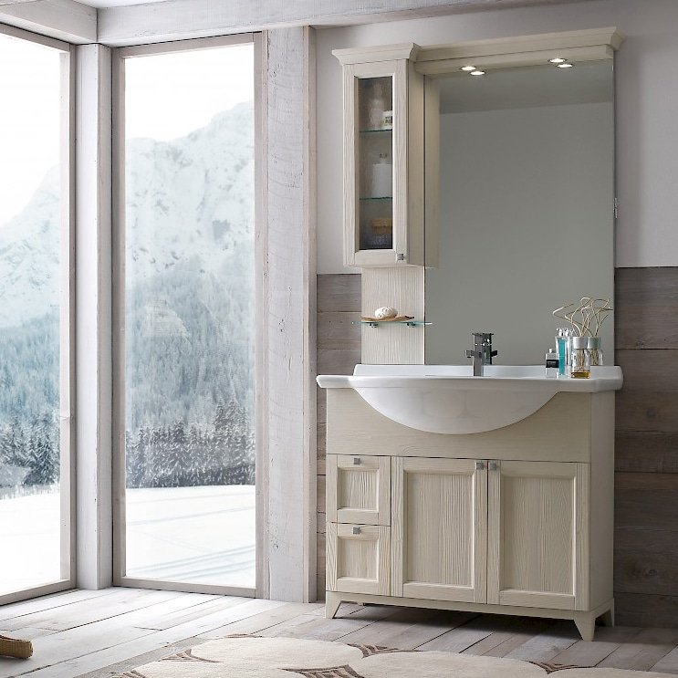 Diamante DM8 - Mobile luxury arredo bagno L 101 x P 52 cm personalizzabile COMPAB