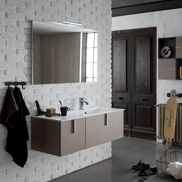 Compab B201 69 Life - Mobile arredo bagno design L 105,5+70 x P 51,5/20,8 cm
