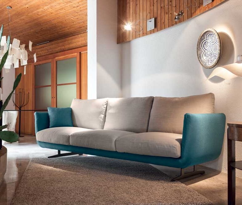 Opera - Divano Design Moderno in Tessuto o Ecopelle