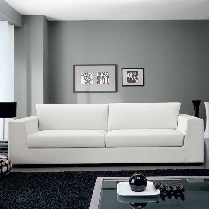 Sirio Interno77 - Divano Moderno Design Tessuto/Ecopelle