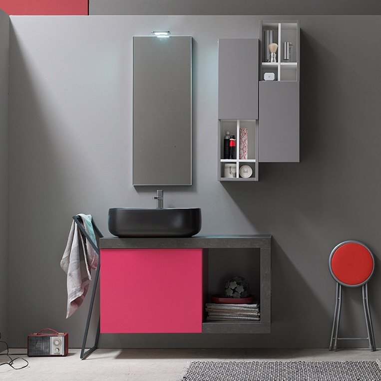 ELY 54 - Mobile arredo bagno L 100 x P 38 cm personalizzabile ARCOM