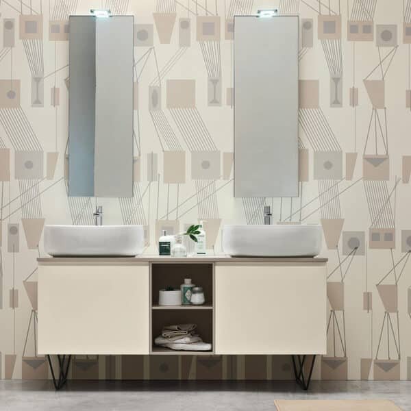 ELY 57 - Mobile arredo bagno L 155 x P 38 cm personalizzabile ARCOM