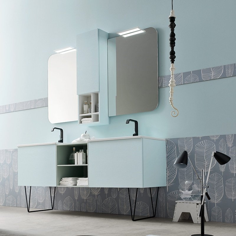 ELY 59 - Mobile arredo bagno L 190 x P 51 cm personalizzabile ARCOM