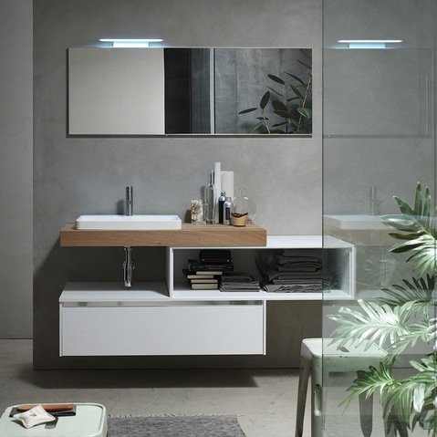 EGO 43 - Mobile arredo bagno L 150 x P 51 cm personalizzabile ARCOM