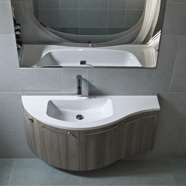 Mobile Bagno Curvo Salvaspazio ELY W703 | ARCOM Design Italiano