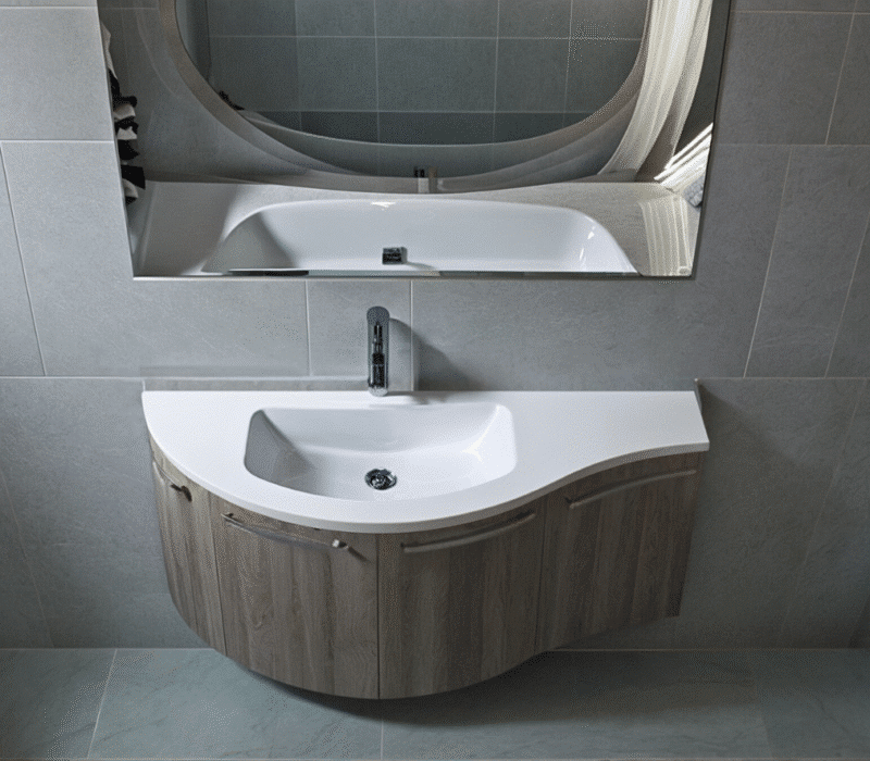 Mobile Bagno Curvo Salvaspazio ELY W703 | ARCOM Design Italiano