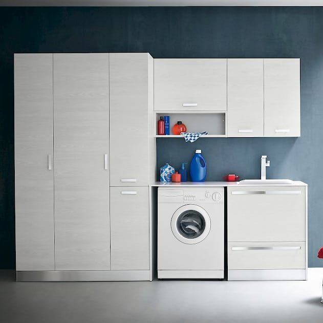 L03 - Mobile lavanderia L 262 x P 63/20,8 cm personalizzabile COMPAB