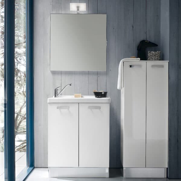 L07 - Mobile lavanderia L 71+50 x P 51/37 cm personalizzabile COMPAB
