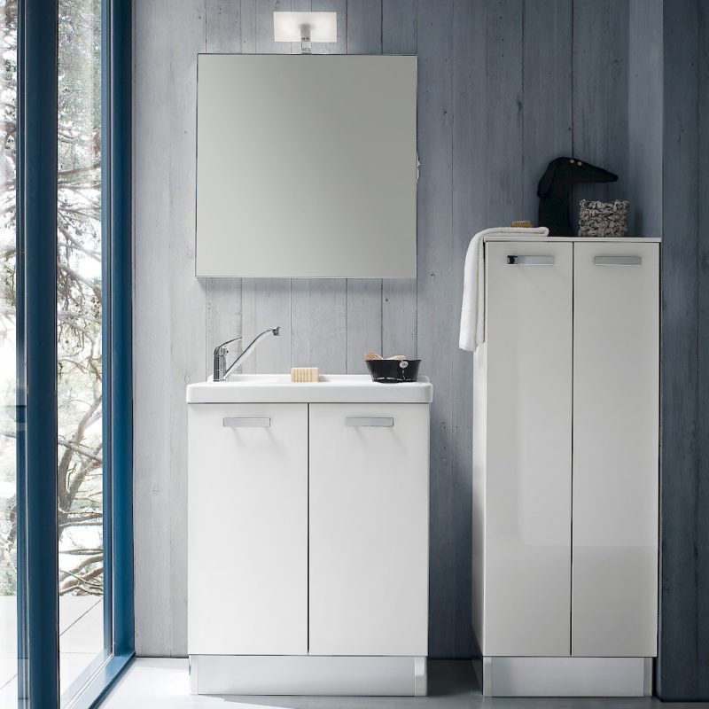 L07 - Mobile lavanderia L 71+50 x P 51/37 cm personalizzabile COMPAB