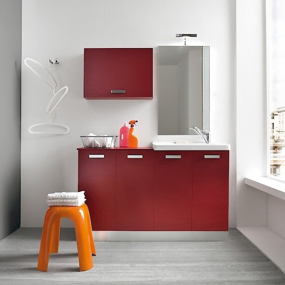 L15 - Mobile lavanderia L 141 x P 51 cm personalizzabile COMPAB