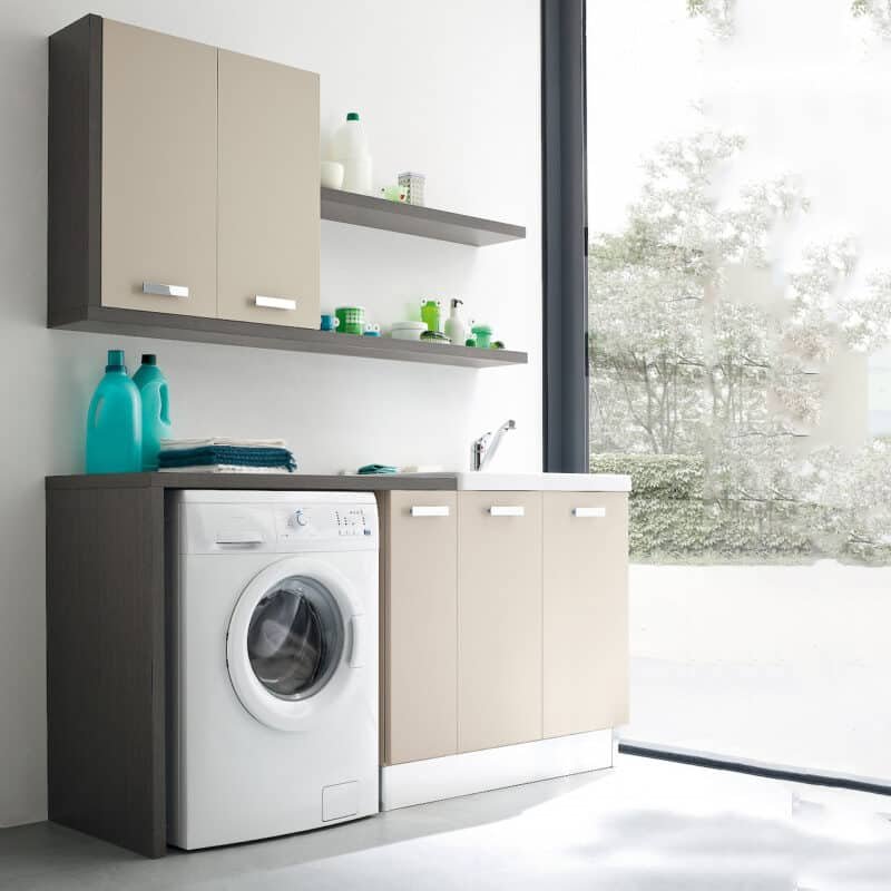 L16 - Mobile lavanderia L 169 x P 51/20,8 cm personalizzabile COMPAB