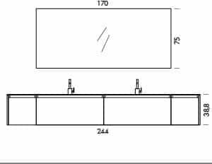 Mobile Bagno Luxury 244 Cm