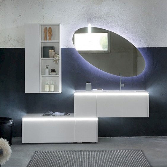 K25 27 - Mobile luxury arredo bagno L 210,8 x P 51/20,8 cm personalizzabile COMPAB