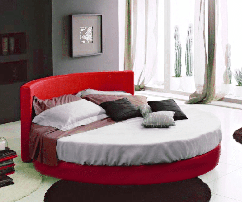 Letto rotondo Queen rotante elettrico design italiano
