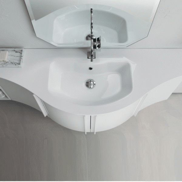 Mobile Bagno Design Curvo COMPAB Versus L.176 - Made in Italy