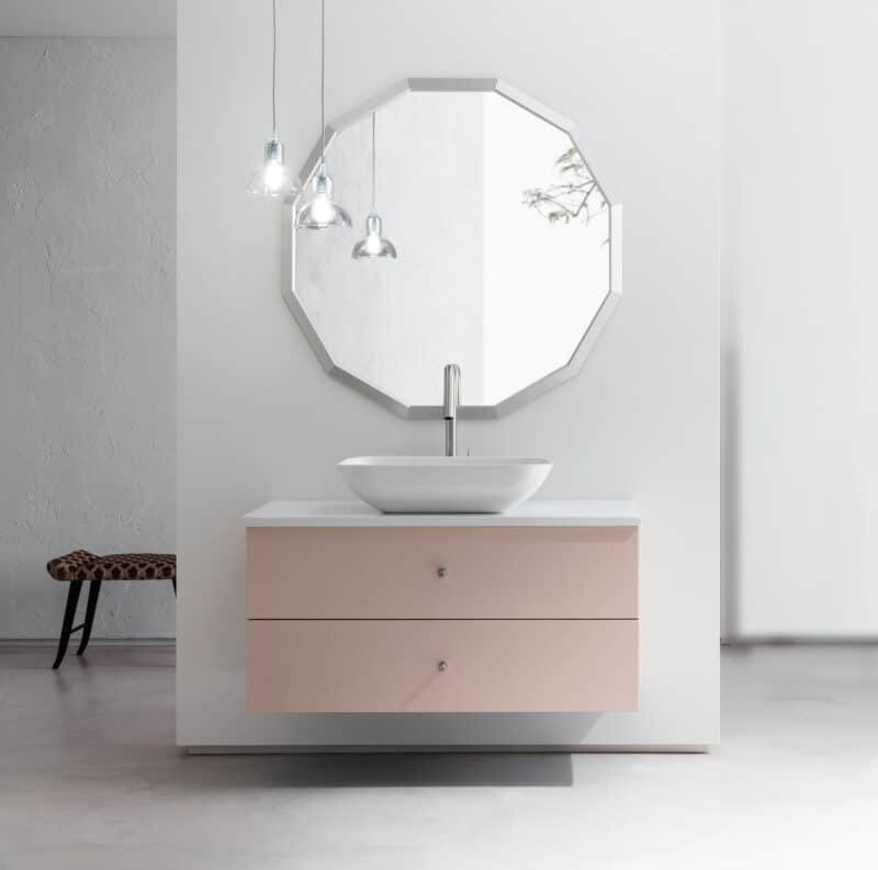 BD018 - Mobile arredo bagno design L.106x46,5 cm personalizzabile COMPAB